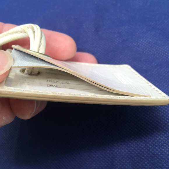 Coach White Off White Ivory ID Tag Luggage Tag - Picture 6 of 7